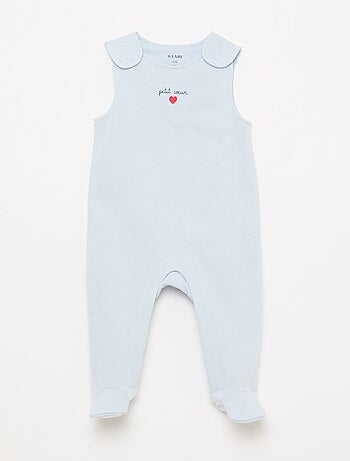 Completo body a maniche lunghe + salopette con piedini
