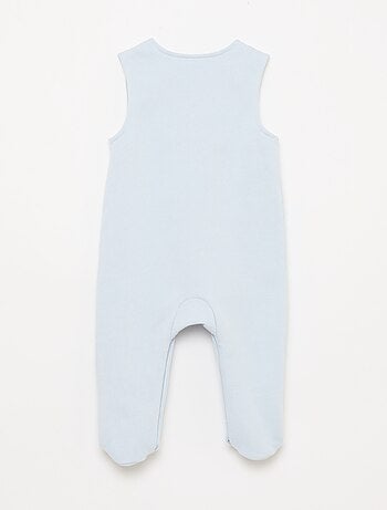 Completo body a maniche lunghe + salopette con piedini