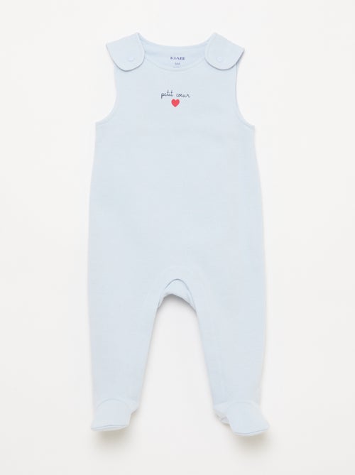 Completo body a maniche lunghe + salopette con piedini - Kiabi Completo body a maniche lunghe + salopette con piedini - Kiabi