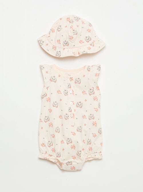 Completo body + cappello 'Marie' 'Disney' - 2 pezzi - Kiabi Completo body + cappello 'Marie' 'Disney' - 2 pezzi - Kiabi