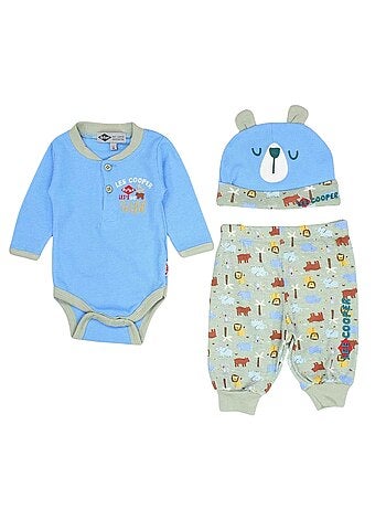 Completo body e leggings con cappellino neonato Lee Cooper