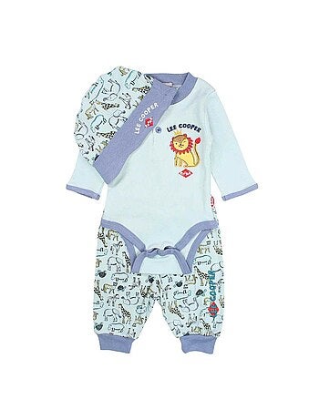 Completo body e leggings con cappellino neonato Lee Cooper