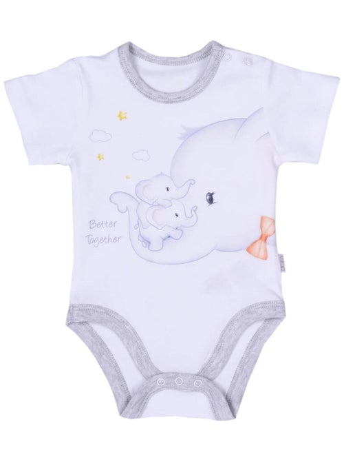 Completo body e pantaloncini per neonati in cotone biologico elefante | Kitikate - Kiabi