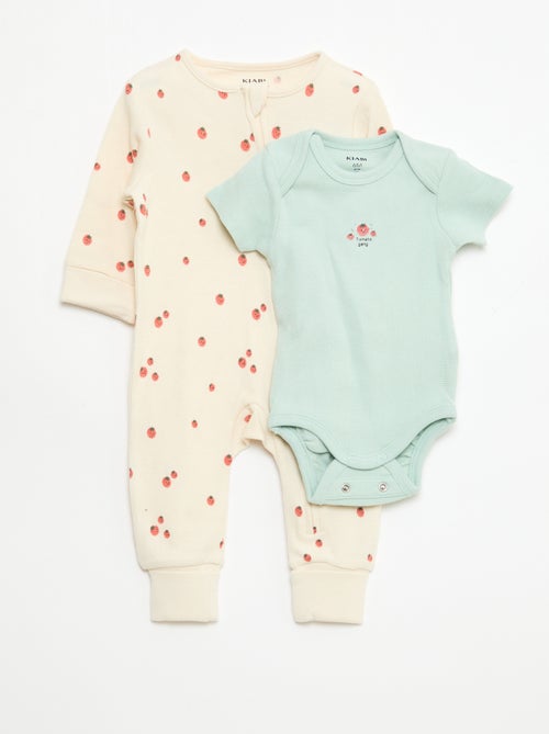 Completo body evolutivo + tutina in maglia a costine - Kiabi