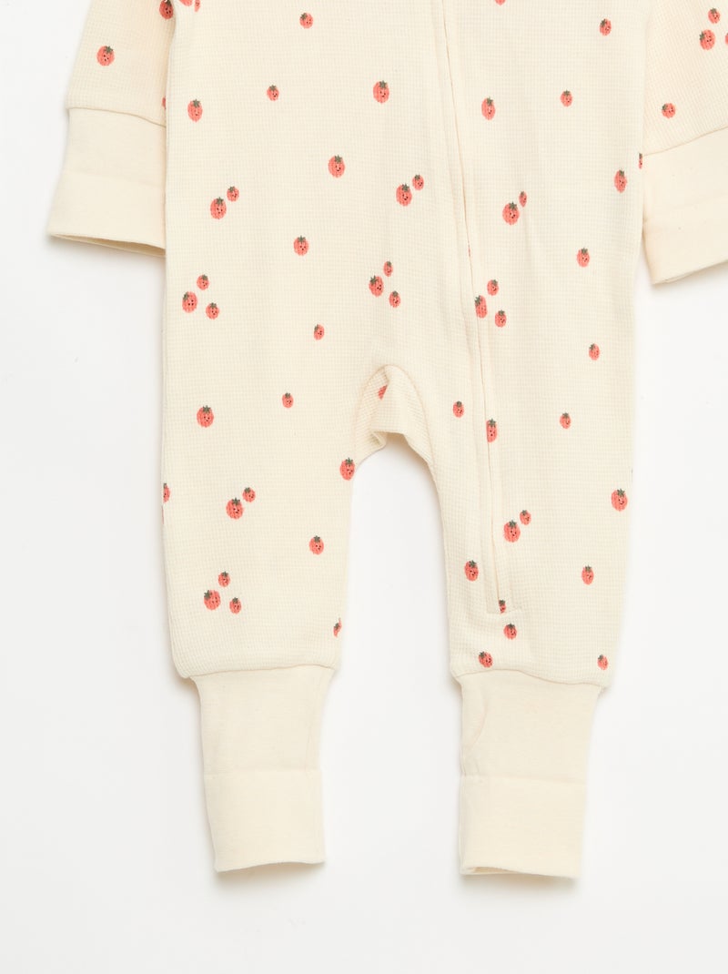 Completo body evolutivo + tutina in maglia a costine Bianco - Kiabi
