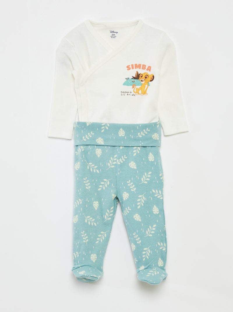 Completo body + leggings con piedini 'Simba' VERDE - Kiabi