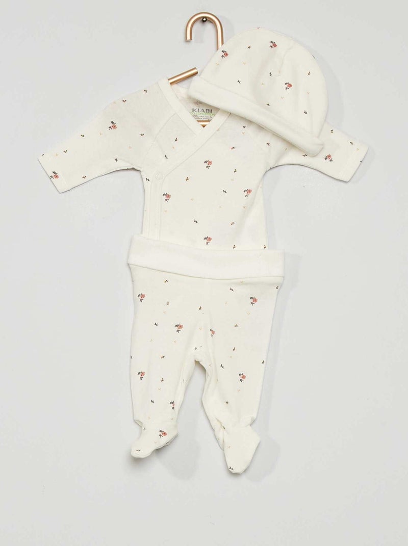 Completo body + leggings + cuffietta BIANCO - Kiabi
