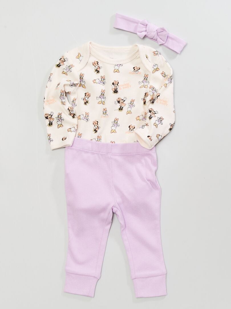 Completo neonata, tre pezzi Minnie bambina