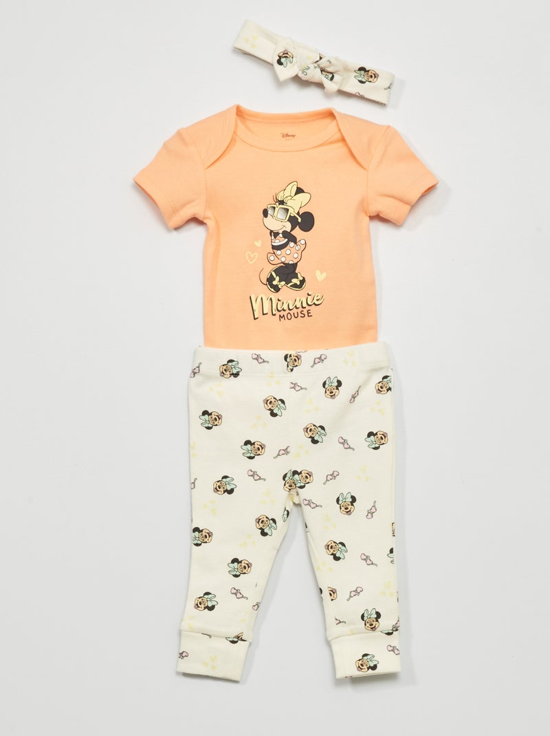 Completo body + leggings senza piede + fascia minnie - Kiabi