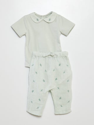 Completo body + pantaloni - 2 pezzi