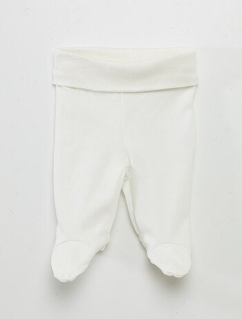 Completo body + pantaloni con piedini + cuffietta