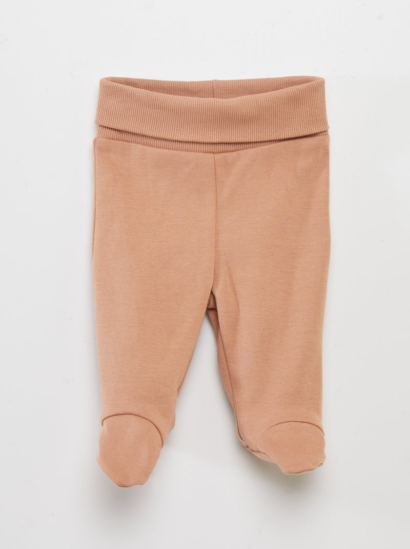Completo body + pantaloni con piedini + cuffietta BIANCO - Kiabi