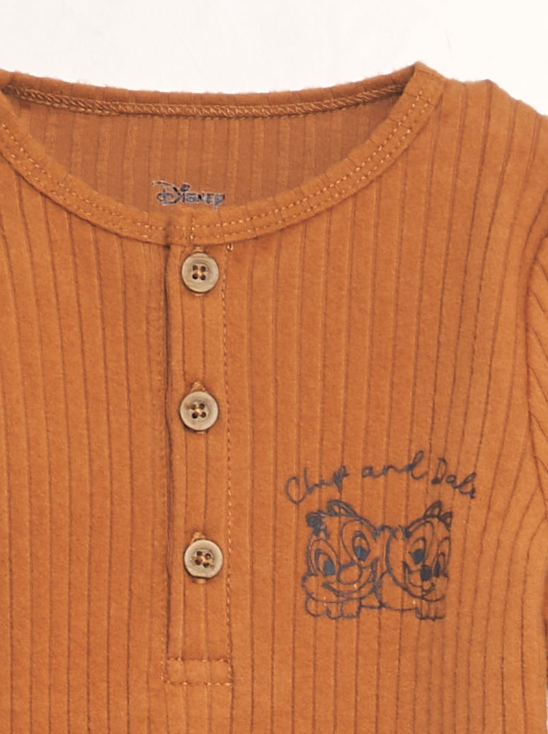 Completo body + salopette + berretto 'Cip & Ciop' - 3 pezzi BEIGE - Kiabi
