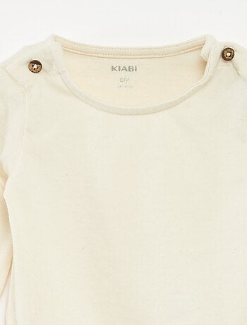 Completo body + salopette in garza di cotone - 2 pezzi