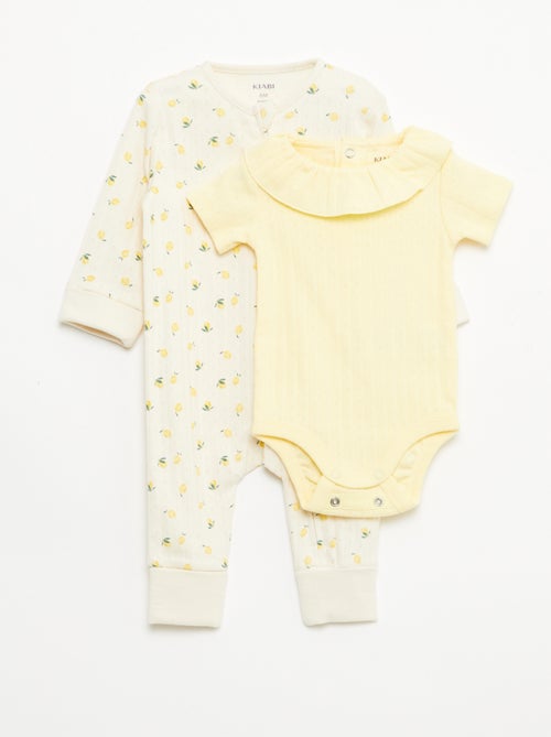 Completo body trasformabile + tutina in maglia a costine - Kiabi