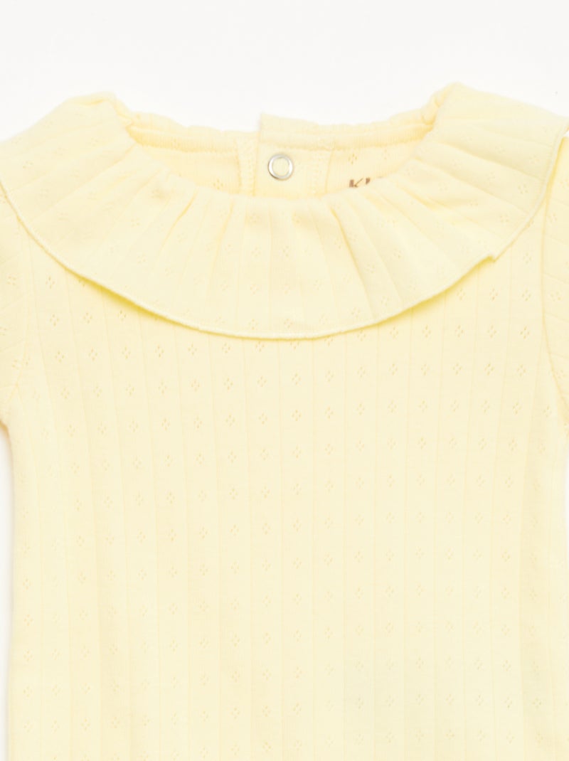 Completo body trasformabile + tutina in maglia a costine Giallo - Kiabi