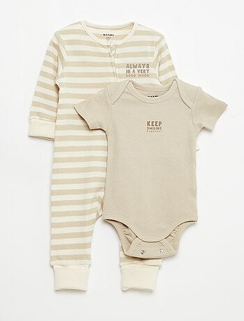 Completo body trasformabile + tutina in maglia a costine