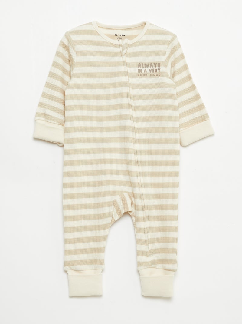 Completo body trasformabile + tutina in maglia a costine Marrone - Kiabi