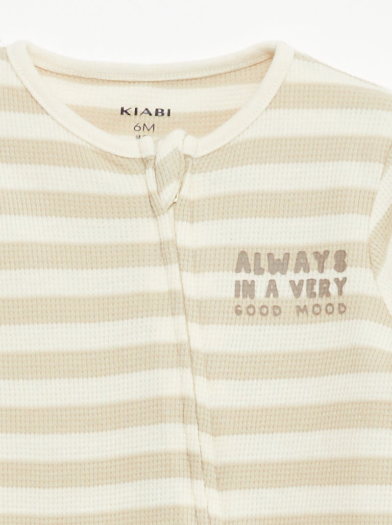 Completo body trasformabile + tutina in maglia a costine Marrone - Kiabi