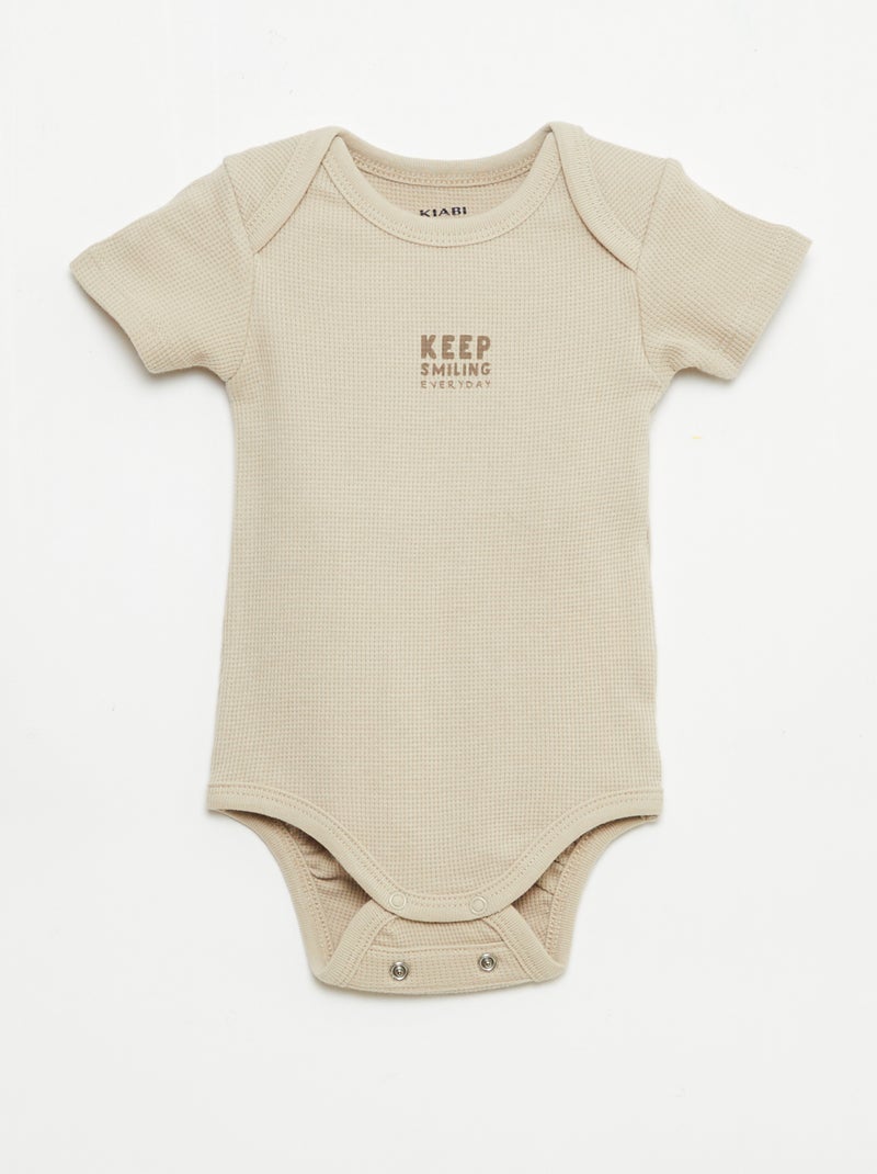 Completo body trasformabile + tutina in maglia a costine Marrone - Kiabi