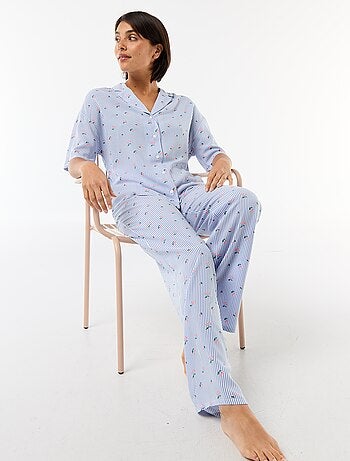 Completo camicia da notte a righe