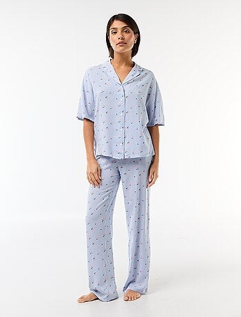 Completo camicia da notte a righe