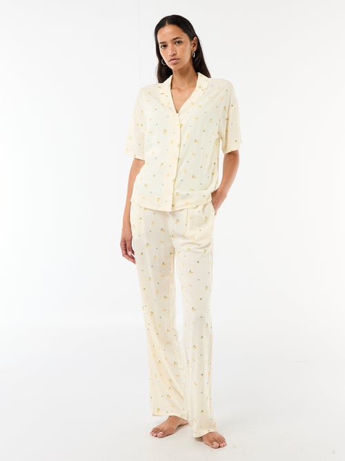 Completo camicia da notte a righe all-over - Kiabi