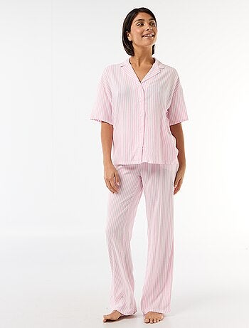 Completo camicia da notte a righe