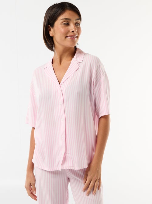 Completo camicia da notte a righe - Kiabi