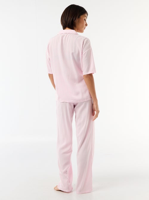 Completo camicia da notte a righe - Kiabi