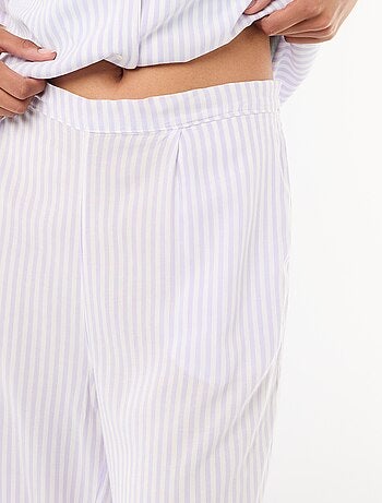 Completo camicia da notte a righe