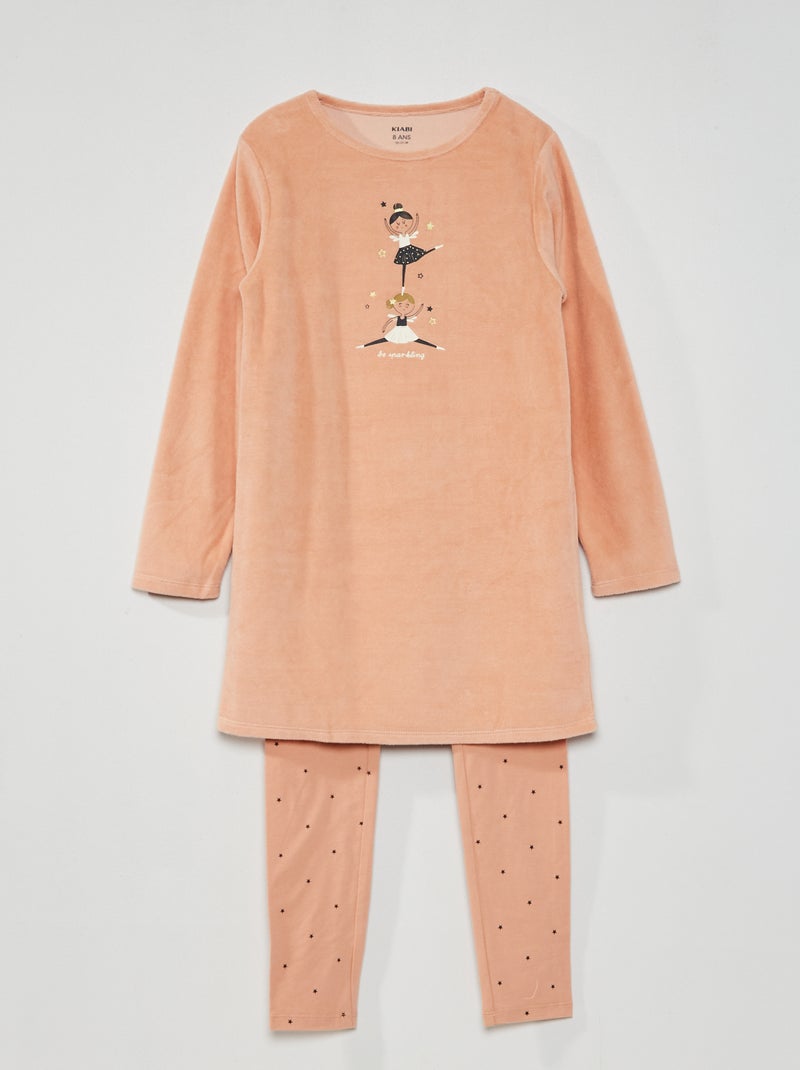 Completo camicia da notte + leggings ROSA - Kiabi
