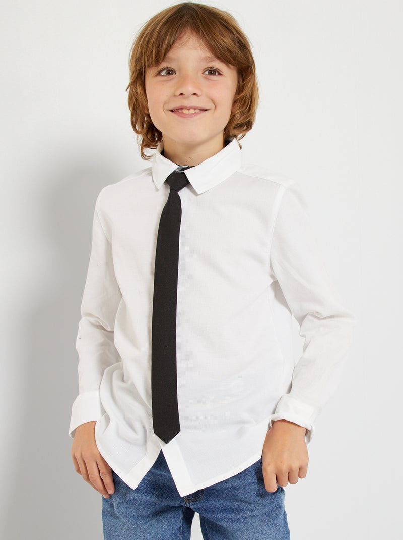 Completo camicia e cravatta Bianco - Kiabi