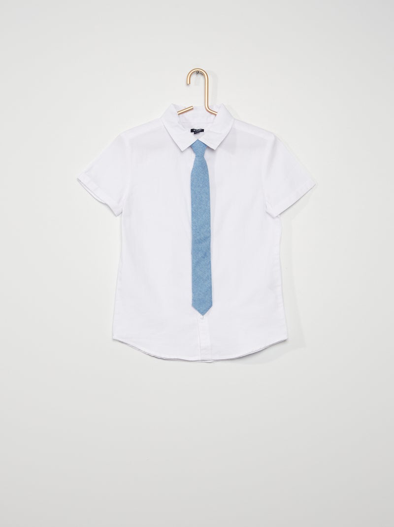 Completo camicia e cravatta Bianco - Kiabi