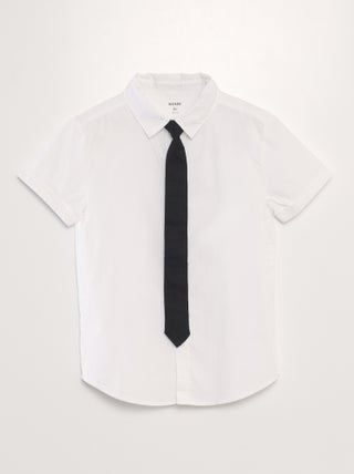 Completo camicia in cotone + cravatta - 2 pezzi