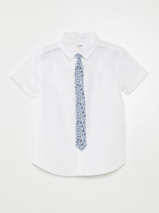 Completo camicia in cotone + cravatta - 2 pezzi