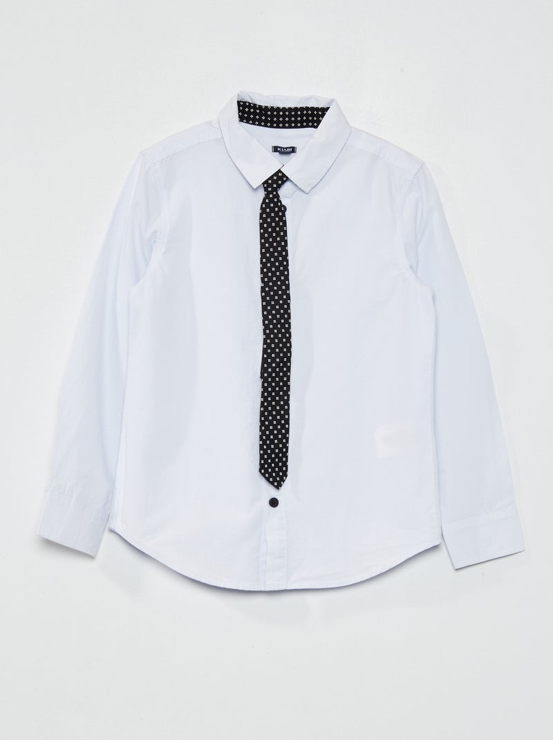 Completo camicia in cotone + cravatta NERO - Kiabi