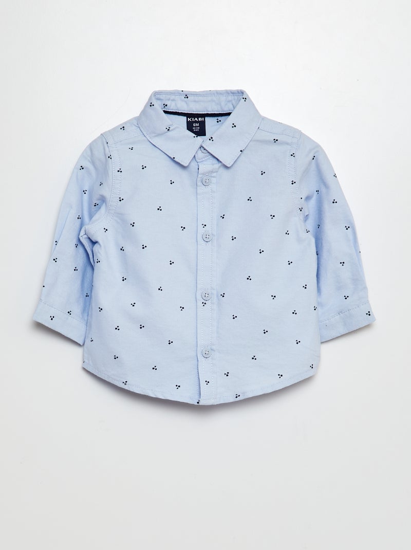 Completo camicia in oxford + salopette in twill - 2 pezzi BLU - Kiabi