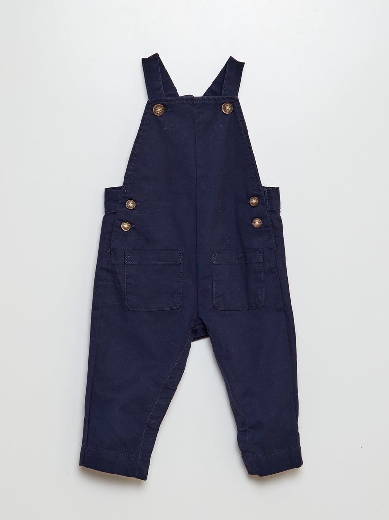 Completo camicia in oxford + salopette in twill - 2 pezzi BLU - Kiabi