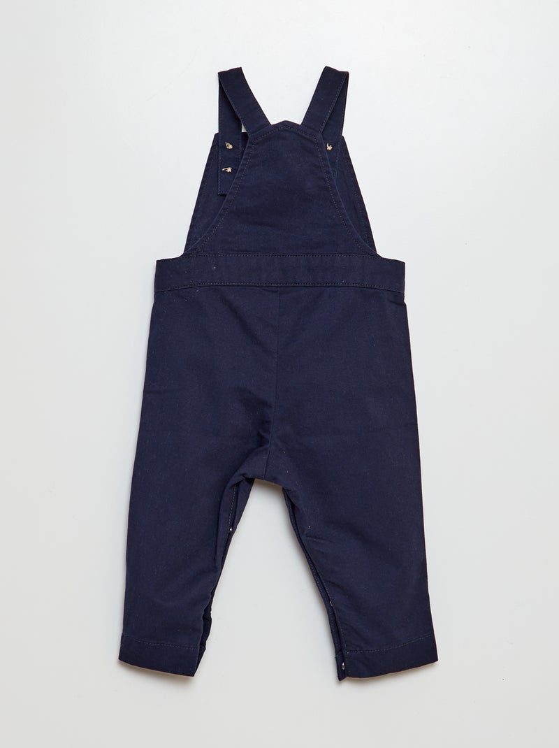 Completo camicia in oxford + salopette in twill - 2 pezzi BLU - Kiabi