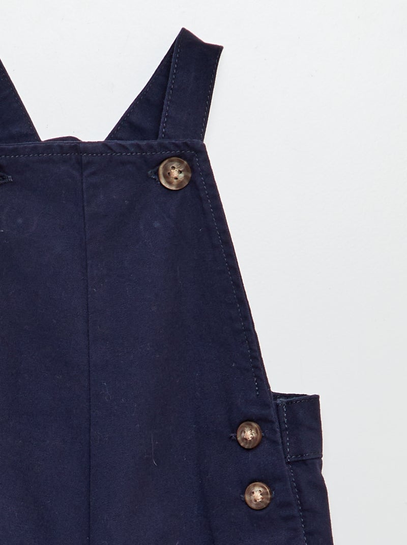 Completo camicia in oxford + salopette in twill - 2 pezzi BLU - Kiabi