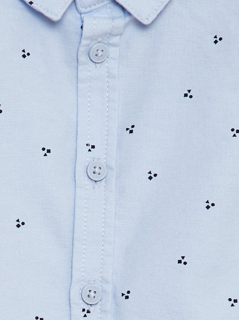 Completo camicia in oxford + salopette in twill - 2 pezzi BLU - Kiabi