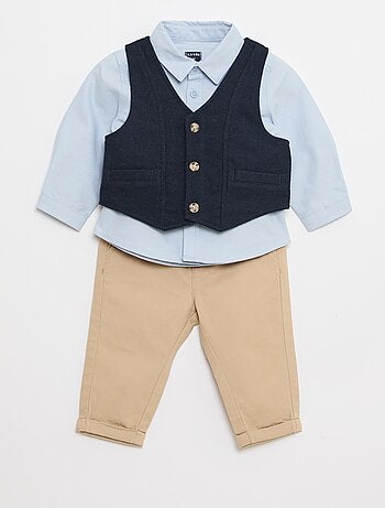 Completo camicia + pantaloni + gilet - 3 pezzi