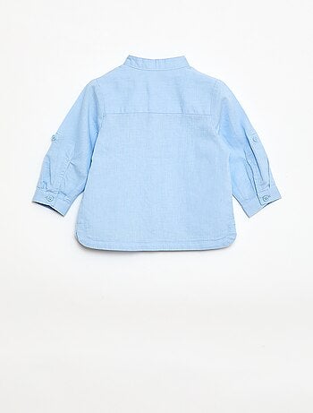 Completo camicia + pantaloni in misto lino - 2 pezzi