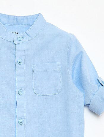 Completo camicia + pantaloni in misto lino - 2 pezzi