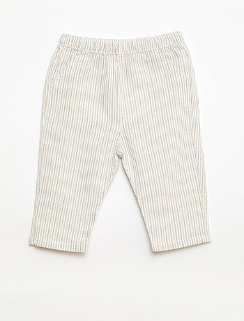 Completo camicia + pantaloni in misto lino - 2 pezzi