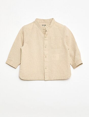 Completo camicia + pantaloni in misto lino - 2 pezzi