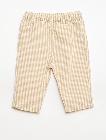 Completo camicia + pantaloni in misto lino - 2 pezzi