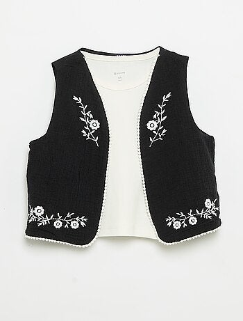 Completo canotta + cardigan senza maniche