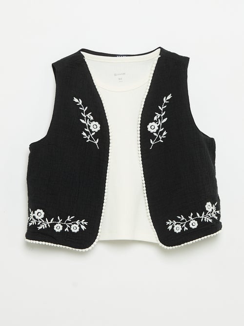 Completo canotta + cardigan senza maniche - Kiabi